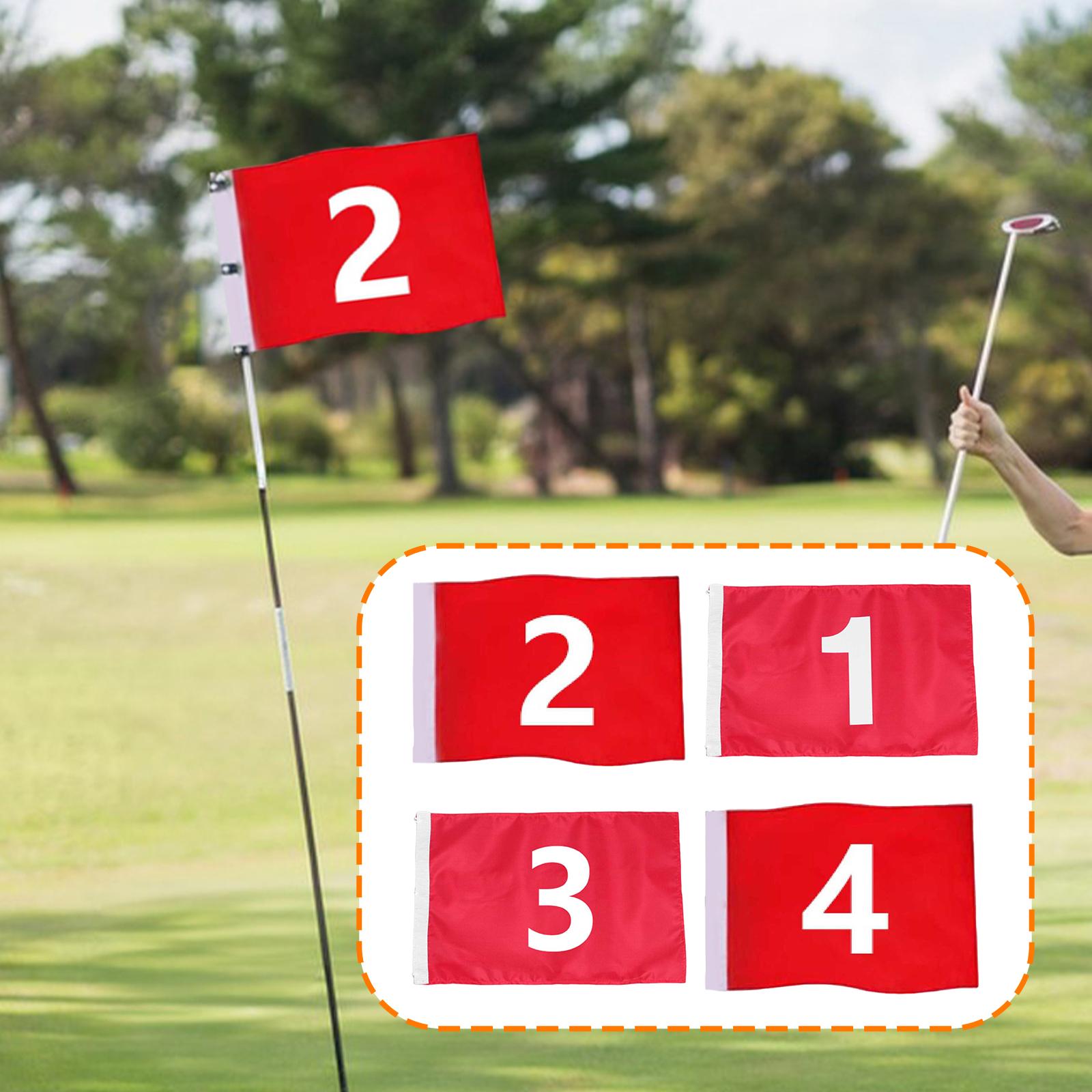 Practice Equipment For Golf - Langlebige Stoff-Golfflagge Große Nummerierte Rote Markierung