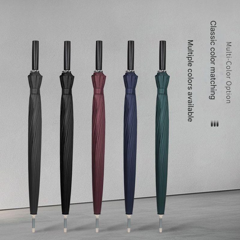 Golf Umbrella Large - ﻿ 24-Knochen Verstärkter Schwarzer Regenschirm mit