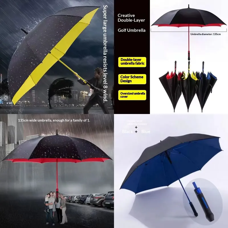 Golf Umbrella Large - Großer Windfester Golfschirm Schwerer Doppelschirm Automatischer
