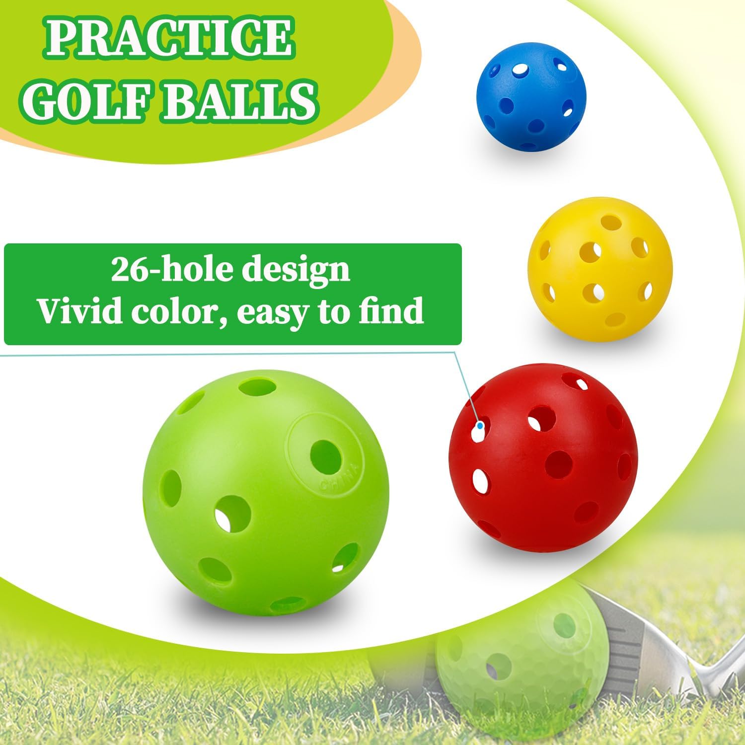 24 Stücke 42 MM Luftstrom Farb – Practice Equipment For Golf Bewertung und Preis